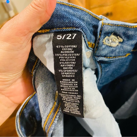 ⭐️ Kendall & Kylie Distressed Icon High Rise Straight Asymmetrical Waistband - Picture 5 of 7